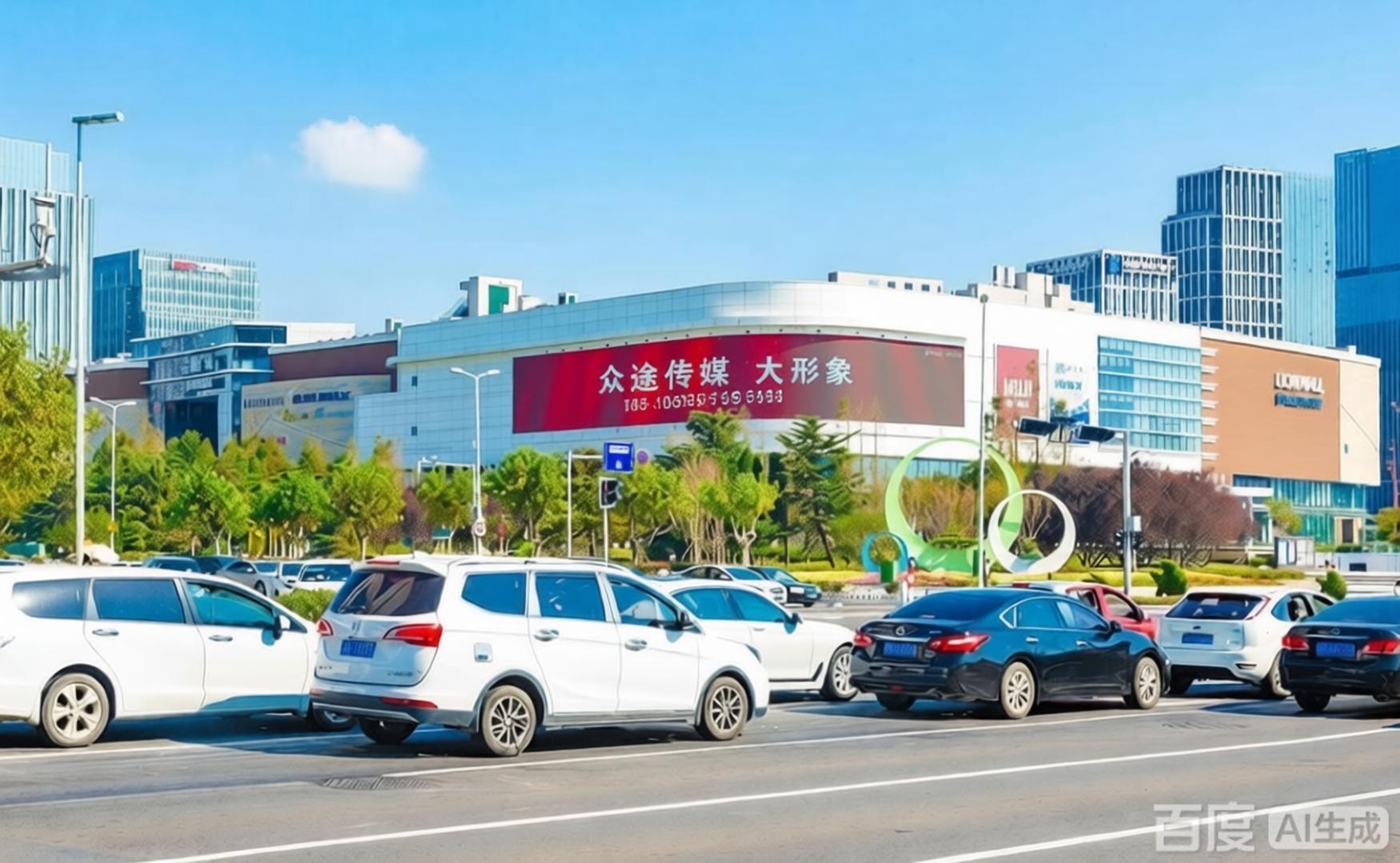 金狮广场裸眼3D巨幕屏实景图-招商