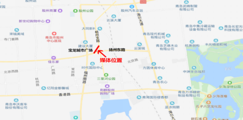 胶州市宝龙城市广场LED屏 点位位置示意