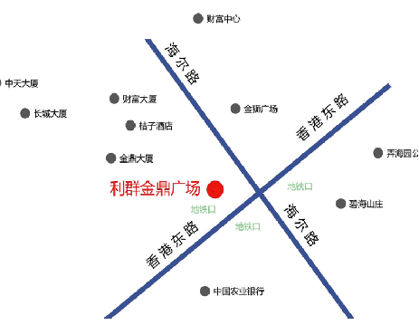 金鼎广场LED屏 点位位置示意