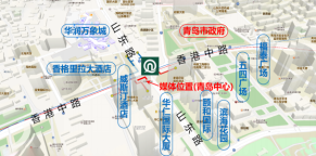 青岛中铁中心裸眼3D大屏 点位位置示意