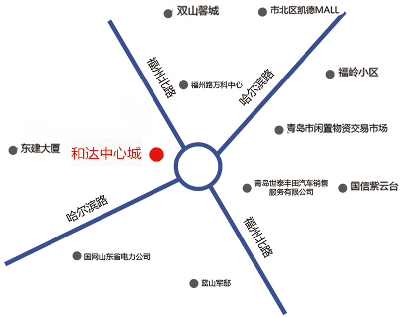 和达中心城双子屏 点位位置示意