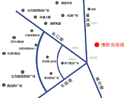 乐客城LED屏 点位位置示意